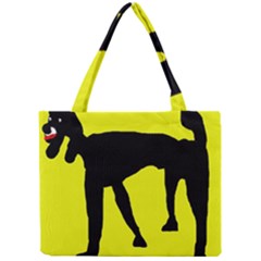 Black Dog Mini Tote Bag by Valentinaart