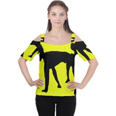 Black Dog Women s Cutout Shoulder Tee