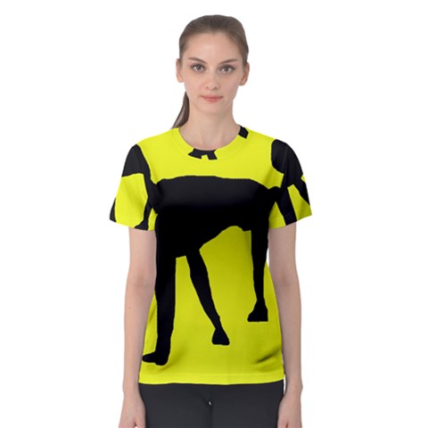 Black Dog Women s Sport Mesh Tee by Valentinaart