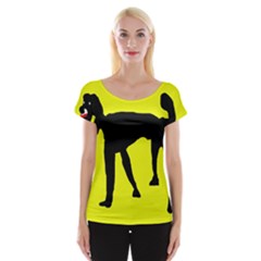 Black Dog Women s Cap Sleeve Top by Valentinaart