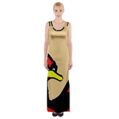 Angry Bird Maxi Thigh Split Dress