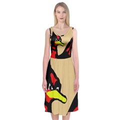 Angry Bird Midi Sleeveless Dress