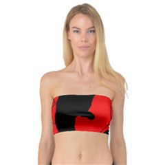 Black And Red Lizard  Bandeau Top