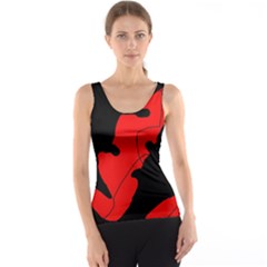 Black And Red Lizard  Tank Top by Valentinaart