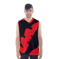 Black And Red Lizard  Men s Basketball Tank Top