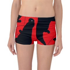 Black And Red Lizard  Boyleg Bikini Bottoms by Valentinaart