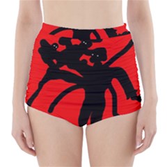 Abstract Man High-waisted Bikini Bottoms by Valentinaart