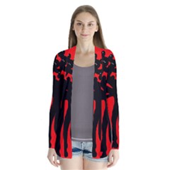 Abstract Man Drape Collar Cardigan by Valentinaart