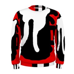 Red, Black And White Men s Sweatshirt by Valentinaart