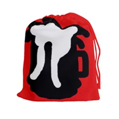 Red, Black And White Drawstring Pouches (xxl)