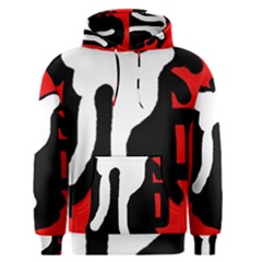 Red, Black And White Men s Pullover Hoodie by Valentinaart