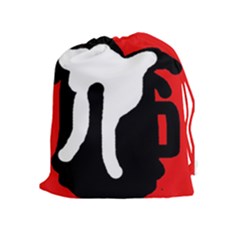 Red, Black And White Drawstring Pouches (extra Large)