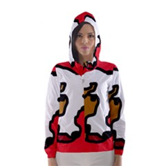 Artistic Cow Hooded Wind Breaker (women)