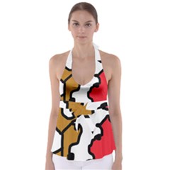 Artistic Cow Babydoll Tankini Top