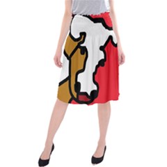 Artistic Cow Midi Beach Skirt