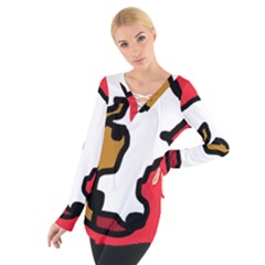 Artistic Cow Women s Tie Up Tee