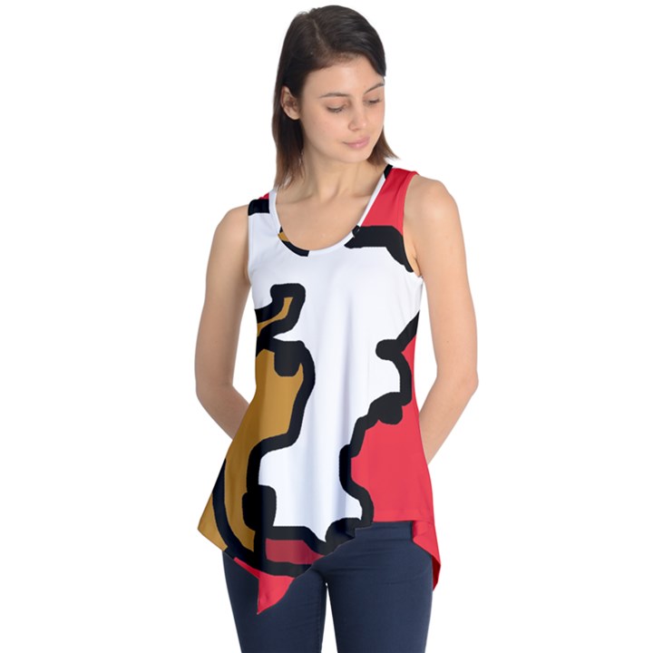 Artistic cow Sleeveless Tunic