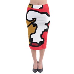 Artistic Cow Midi Pencil Skirt by Valentinaart