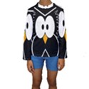 Black owl Kid s Long Sleeve Swimwear View1