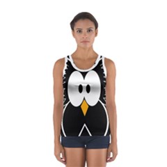 Black Owl Women s Sport Tank Top  by Valentinaart