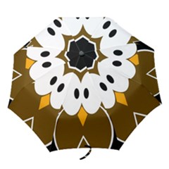 Brown Simple Owl Folding Umbrellas by Valentinaart