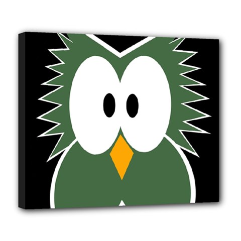 Green Owl Deluxe Canvas 24  X 20   by Valentinaart