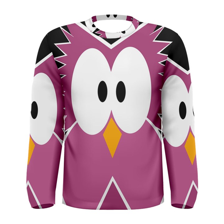 Pink owl Men s Long Sleeve Tee