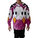 Pink owl Hooded Wind Breaker (Kids) View1