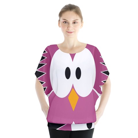 Pink Owl Blouse by Valentinaart