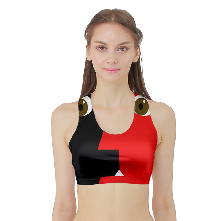 Kiss Sports Bra with Border