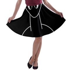 Dinosaur  A-line Skater Skirt by Valentinaart