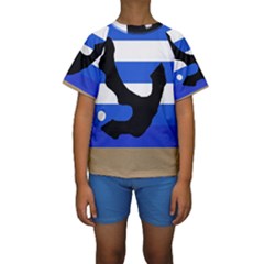 Anchor Kid s Short Sleeve Swimwear