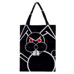 Evil Rabbit Classic Tote Bag by Valentinaart