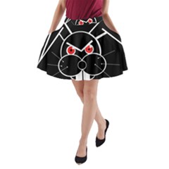 Evil Rabbit A-line Pocket Skirt by Valentinaart