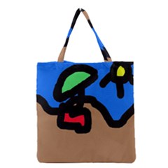 Beach Grocery Tote Bag by Valentinaart