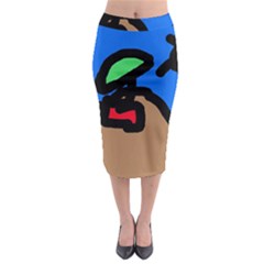 Beach Midi Pencil Skirt by Valentinaart