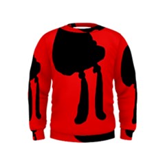 Red And Black Abstraction Kids  Sweatshirt by Valentinaart