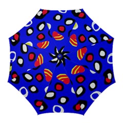 Blue Pattern Abstraction Golf Umbrellas by Valentinaart