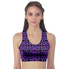 Dots Pattern Purple Sports Bra