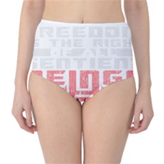 Freedom Is The Right Grunge High-waist Bikini Bottoms by justinwhitdesigns