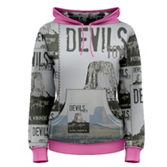 Womens Hoody Devils Tower Collage Pink Women s Pullover Hoodie