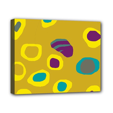 Yellow Abstraction Canvas 10  X 8  by Valentinaart