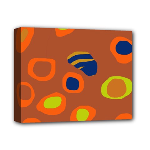 Orange Abstraction Deluxe Canvas 14  X 11  by Valentinaart