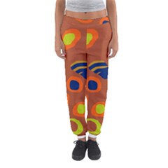 Orange Abstraction Women s Jogger Sweatpants by Valentinaart