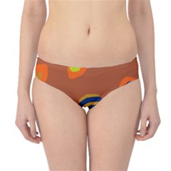 Orange Abstraction Hipster Bikini Bottoms by Valentinaart