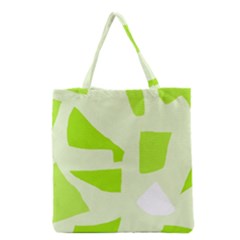 Green Abstract Design Grocery Tote Bag by Valentinaart