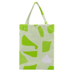 Green Abstract Design Classic Tote Bag by Valentinaart