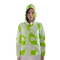 Green abstract design Hooded Wind Breaker (Women) View1