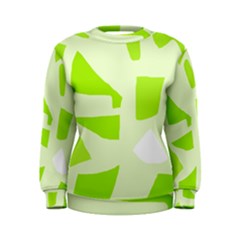 Green Abstract Design Women s Sweatshirt by Valentinaart