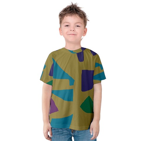 Colorful Abstraction Kid s Cotton Tee by Valentinaart